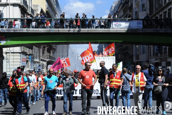 Manif intersyndicale a marseille