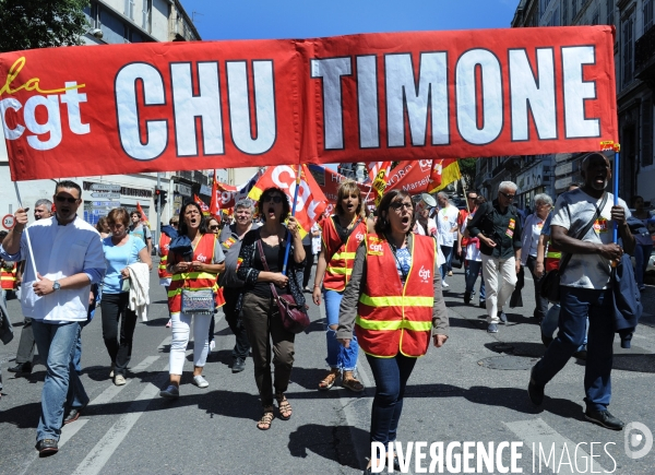 Manif intersyndicale a marseille