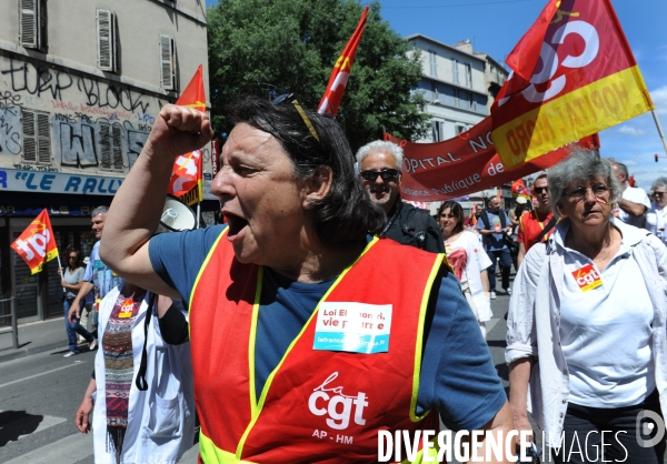 Manif intersyndicale a marseille