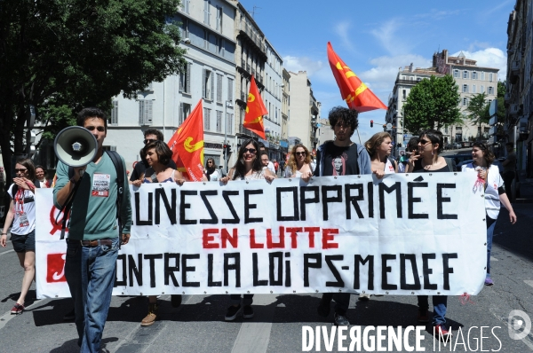 Manif intersyndicale a marseille