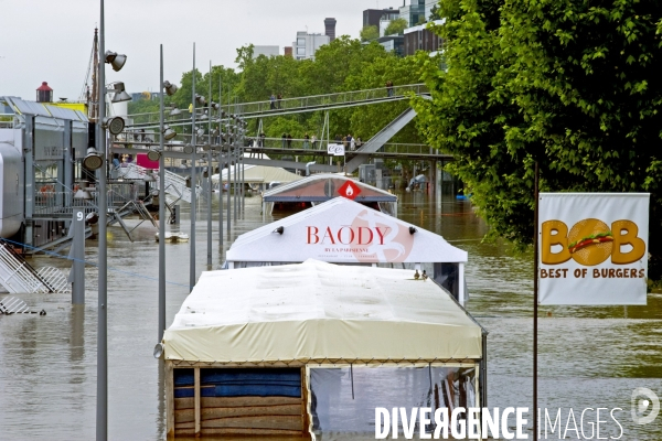 La crue de la Seine a Paris.