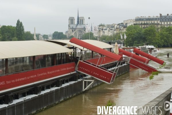 La crue de la Seine a Paris.