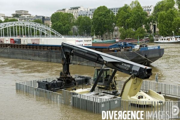 La crue de la Seine a Paris.