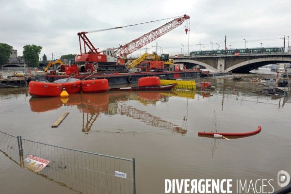 La crue de la Seine a Paris.