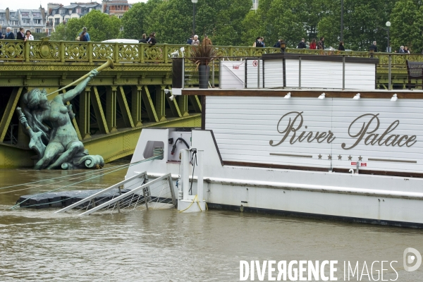 La crue de la Seine a Paris.