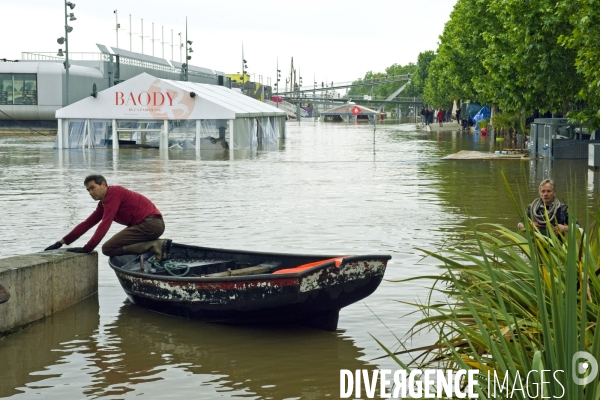 La crue de la Seine a Paris.