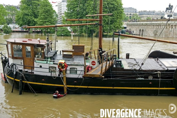 La crue de la Seine a Paris.