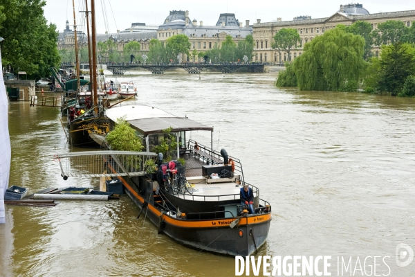 La crue de la Seine a Paris.