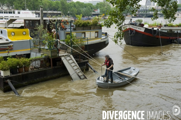 La crue de la Seine a Paris.