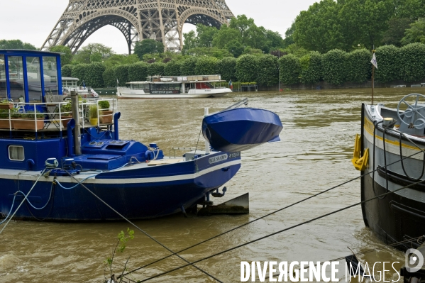 La crue de la Seine a Paris.