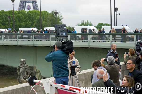 La crue de la Seine a Paris.