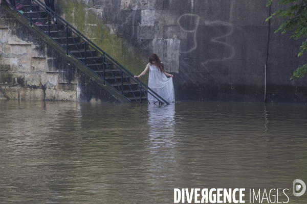 La seine en crue à Paris