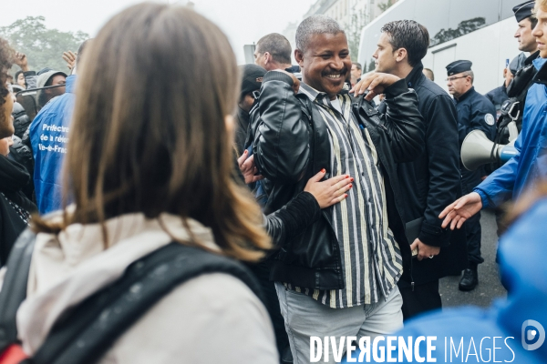 Evacuation du camp de migrants des Jardins d éole