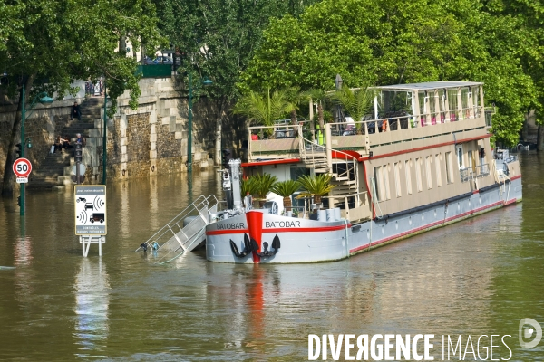 La crue de la Seine a Paris.
