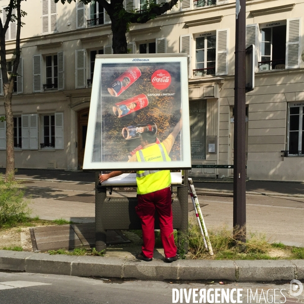 Affichage publicitaire pour la coupe d Europe de foot