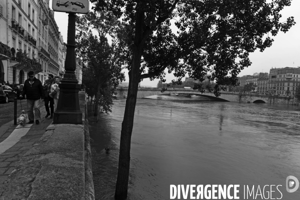 Inondations à Paris la Seine 2016.  Flooding of the River Seine Paris 2016.