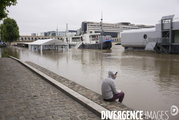 Crue de la seine a paris.