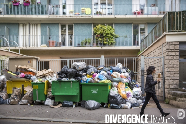 Grève des éboueurs dans le 5e à Paris