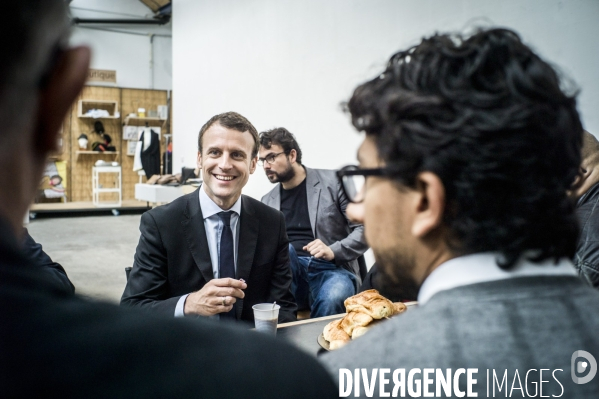 Emmanuel Macron à Montreuil