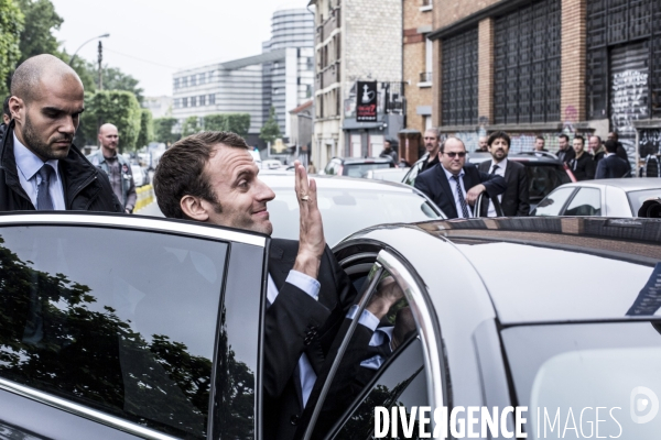 Emmanuel Macron à Montreuil