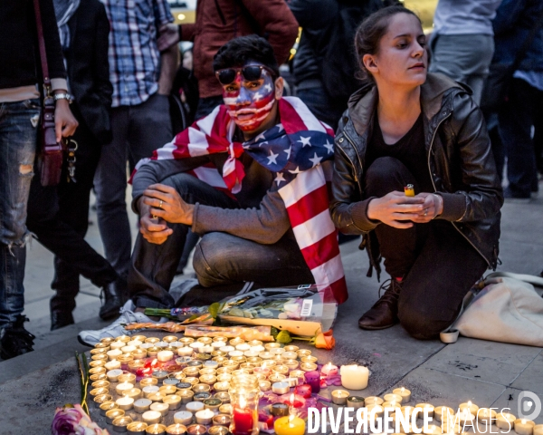 Hommage aux victimes d Orlando au Trocadero