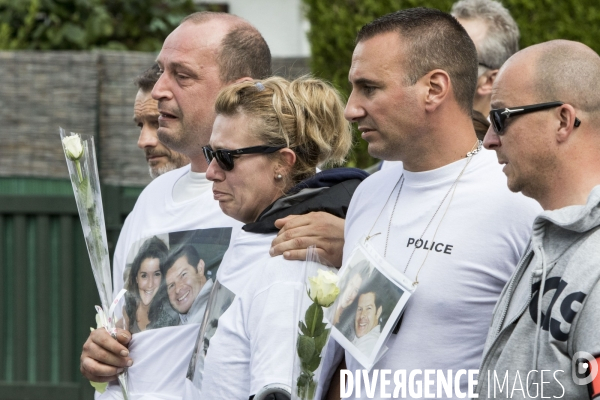 Marche des policiers en hommage à leurs collègues Jean-Baptiste SALVAING et Jessica SCHNEIDER, tués par Larossi ABBALLA à leur domicile.