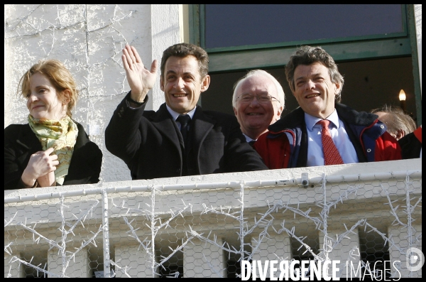 Deplacement de nicolas sarkozy en camargues