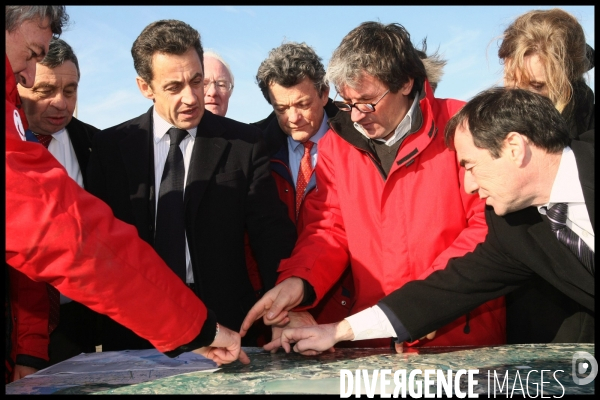 Deplacement de nicolas sarkozy en camargues