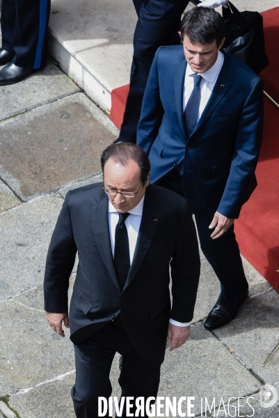 Minute de silence au ministère de l intérieur à la mémoire des deux policiers tués par Larossi Abballa