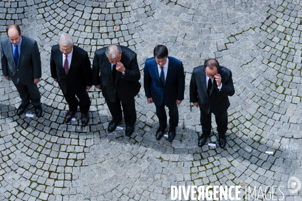 Minute de silence au ministère de l intérieur à la mémoire des deux policiers tués par Larossi Abballa