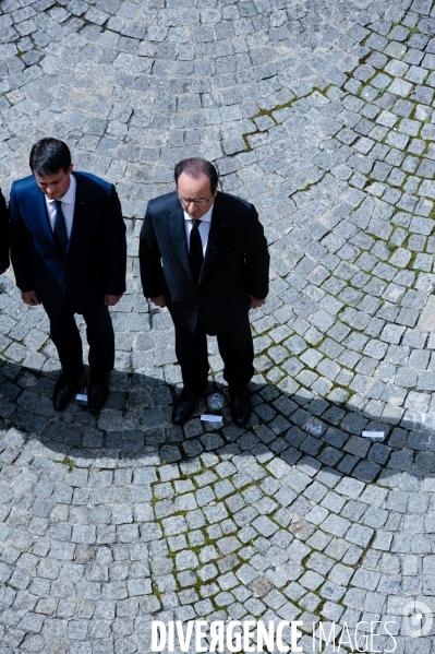 Minute de silence au ministère de l intérieur à la mémoire des deux policiers tués par Larossi Abballa