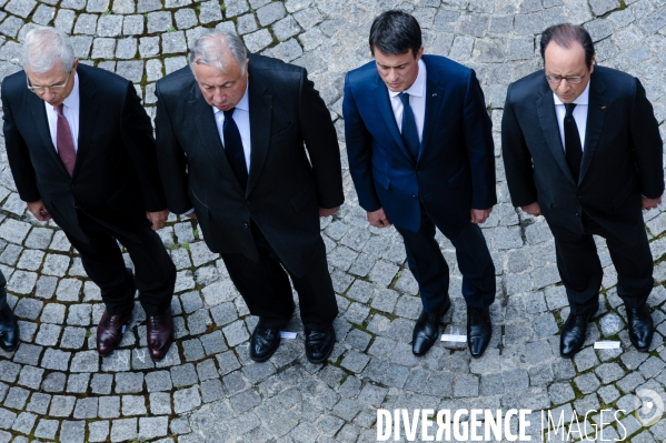 Minute de silence au ministère de l intérieur à la mémoire des deux policiers tués par Larossi Abballa