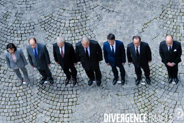 Minute de silence au ministère de l intérieur à la mémoire des deux policiers tués par Larossi Abballa