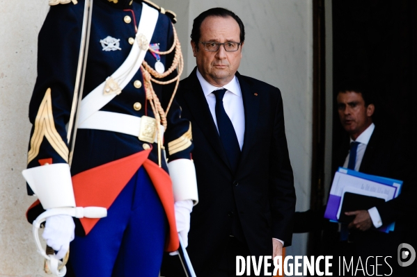 François Hollande reçoit Gérard Larcher après le Brexit
