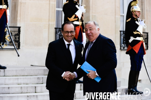 François Hollande reçoit Gérard Larcher après le Brexit