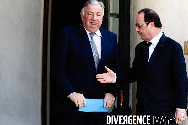 François Hollande reçoit Gérard Larcher après le Brexit