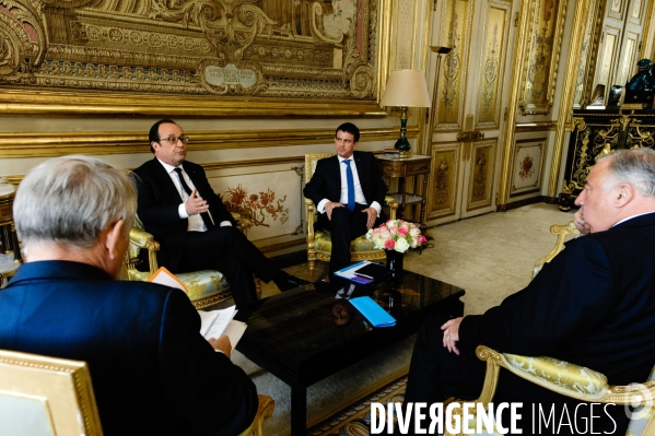 François Hollande reçoit Gérard Larcher après le Brexit