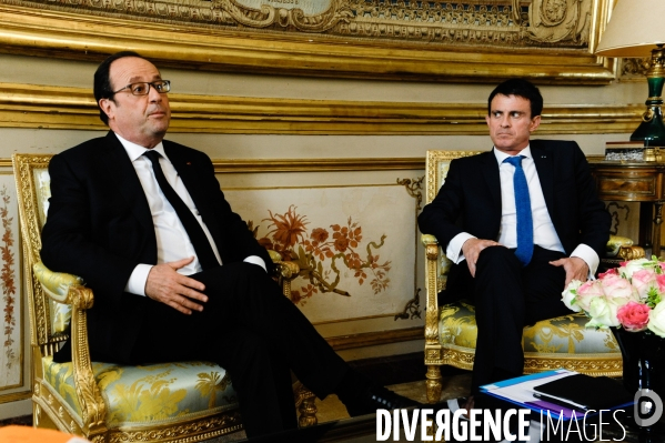 François Hollande reçoit Gérard Larcher après le Brexit