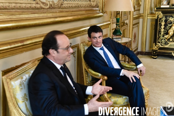 François Hollande reçoit Claude Bartolone  après le Brexit