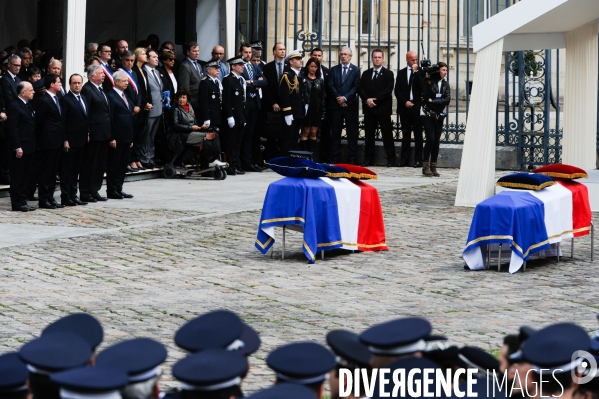 Cérémonie à la mémoire des policiers tués dans l attentat perpétré par Larossi Abballa