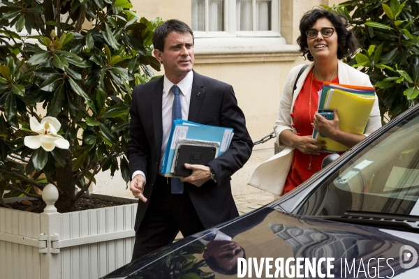 Le premier ministre Manuel VALLS reçoit les partenaires sociaux pour faire le point sur la loi El Khomri.