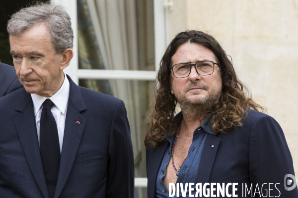 Le Président de la République François HOLLANDE reçoit pour un déjeuner à l Elysée les patrons des grands groupes industriels ou start-up du numérique présents au salon Viva Technology.