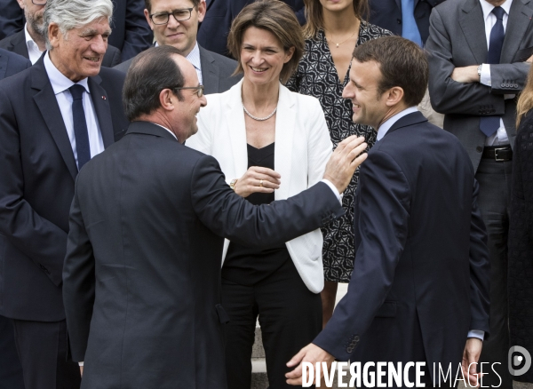 Le Président de la République François HOLLANDE reçoit pour un déjeuner à l Elysée les patrons des grands groupes industriels ou start-up du numérique présents au salon Viva Technology.