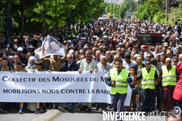 Marche à l appel des mosquées à la mémoire des deux policiers tués dans l attentat de Magnanville