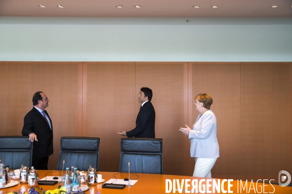 BREXIT: Angela Merkel, Matteo Renzi et François Hollande se rencontrent à Berlin