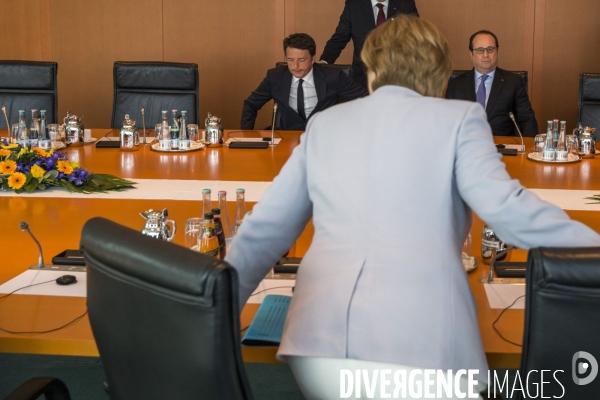 BREXIT: Angela Merkel, Matteo Renzi et François Hollande se rencontrent à Berlin