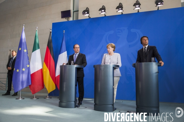 BREXIT: Angela Merkel, Matteo Renzi et François Hollande se rencontrent à Berlin