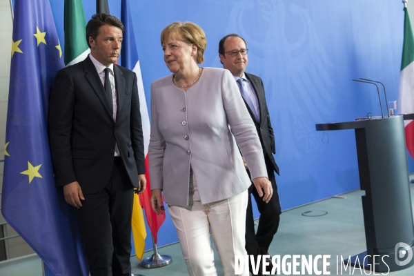 BREXIT: Angela Merkel, Matteo Renzi et François Hollande se rencontrent à Berlin