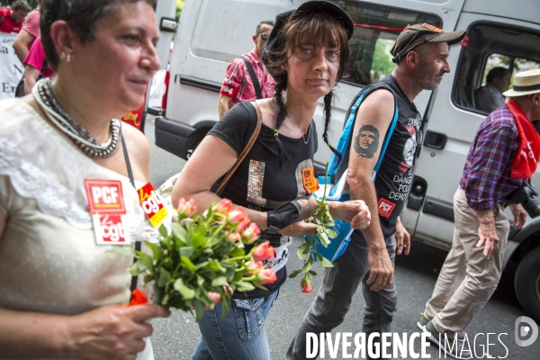 Manifestation contre la loi Travail autour du Bassin de l Arsenal