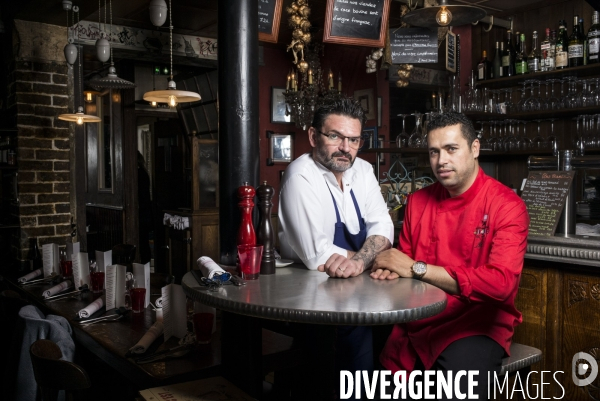 Bistrot l ami jean, in paris, during the refugee food festival.